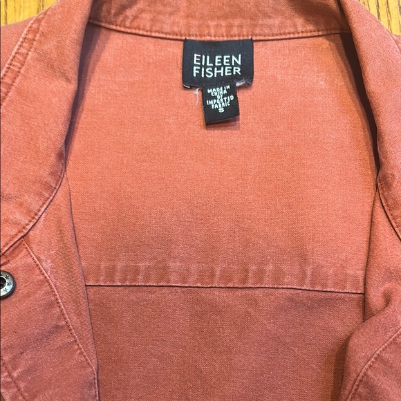Eileen Fisher Other - Eileen Fisher Rust-Red Lightweight Shirt Jacket